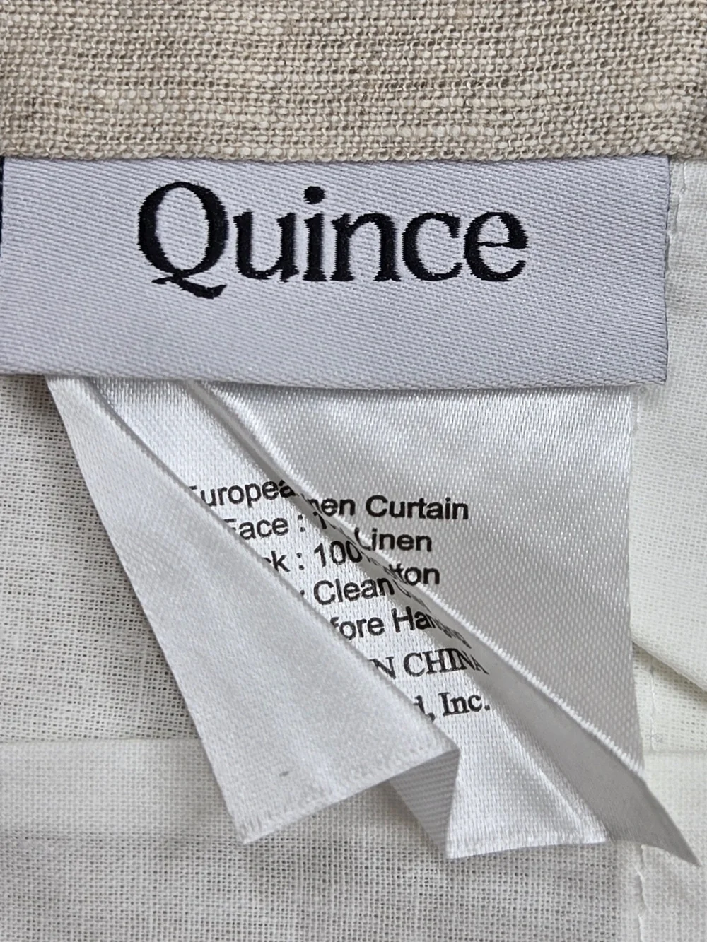 QUINCE Set Of 2 48x84 European Linen Curtains Flax 0057